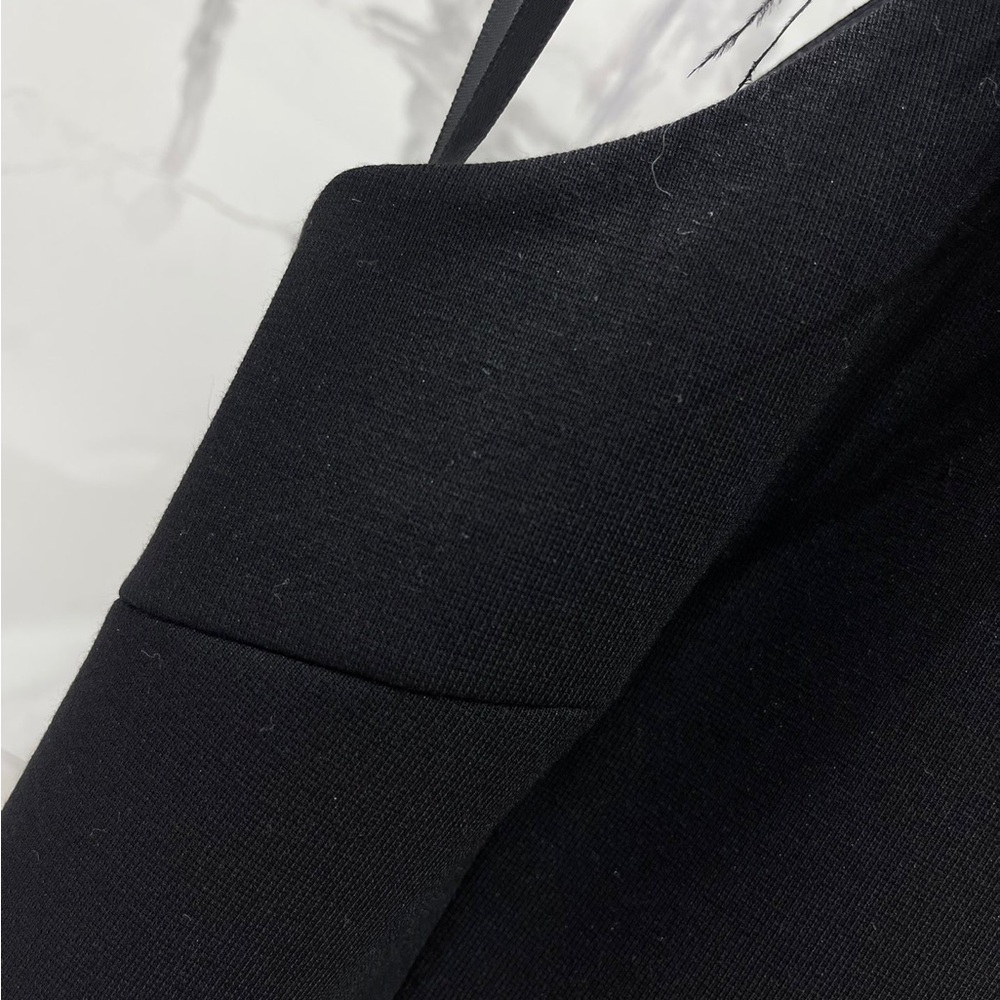 Saint Laurent Black Strapless Feather-Trim Sheath Dress - Picture 9 of 9